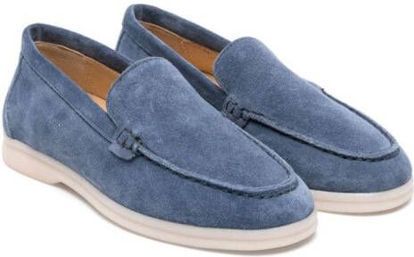 Scarosso Ludovica slip-on suede loafers Blue