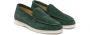 Scarosso Ludovica slip-on suede loafers Green - Thumbnail 1