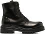 Scarosso Megan lace-up leather boots Black - Thumbnail 1