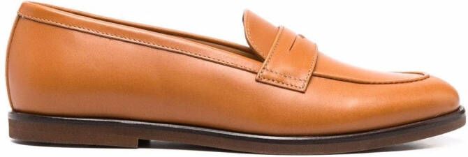 Scarosso Monica leather loafers Brown