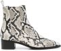Scarosso Olivia 40mm snakeskin-effect boots Neutrals - Thumbnail 1
