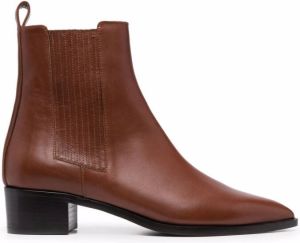 Scarosso Olivia leather ankle boots Brown