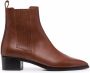 Scarosso Olivia leather ankle boots Brown - Thumbnail 1