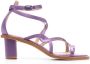 Scarosso Patty scrappy silk sandals Purple - Thumbnail 1