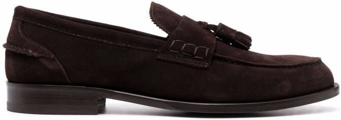 Scarosso Ralph tassel-embellished suede loafers Brown