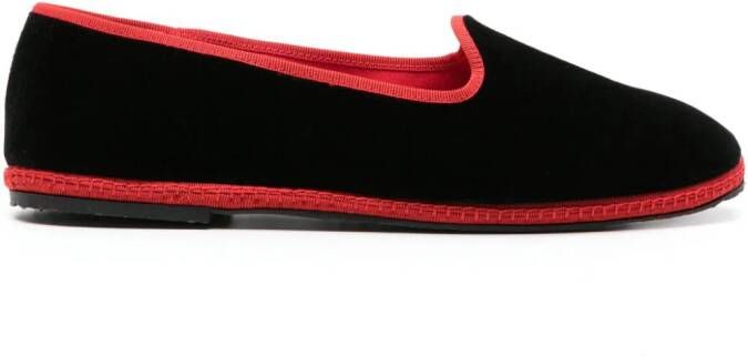 Scarosso Select Edit velvet slippers Black