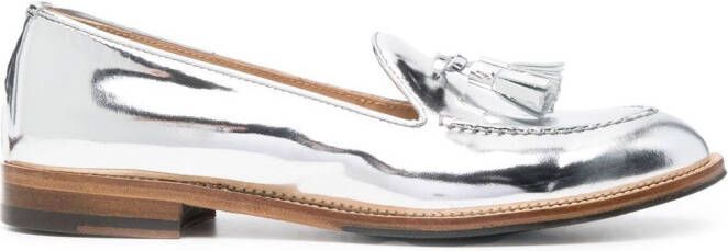 Scarosso Sienna patent leather loafers Silver