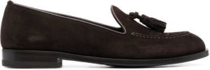 Scarosso Sienna tasselled leather loafers Brown