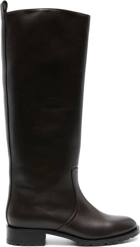 Scarosso Sofia leather knee-high boots Brown