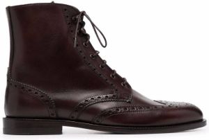 Scarosso Stefania lace-up ankle boots Brown