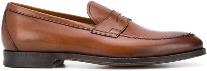 Scarosso Stefano penny-slot loafers Brown