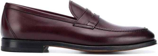 Scarosso Stefano penny slot loafers Red