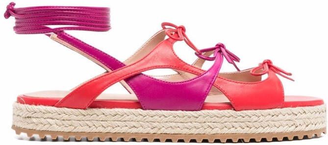 Scarosso Sweet Lace sandals Red