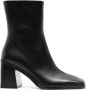 Scarosso Tara leather ankle boots Black - Thumbnail 1