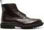 Scarosso Thomas perforated-detailing leather boots Black - Thumbnail 1