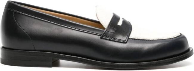 Scarosso two-tone leather loafers Blue
