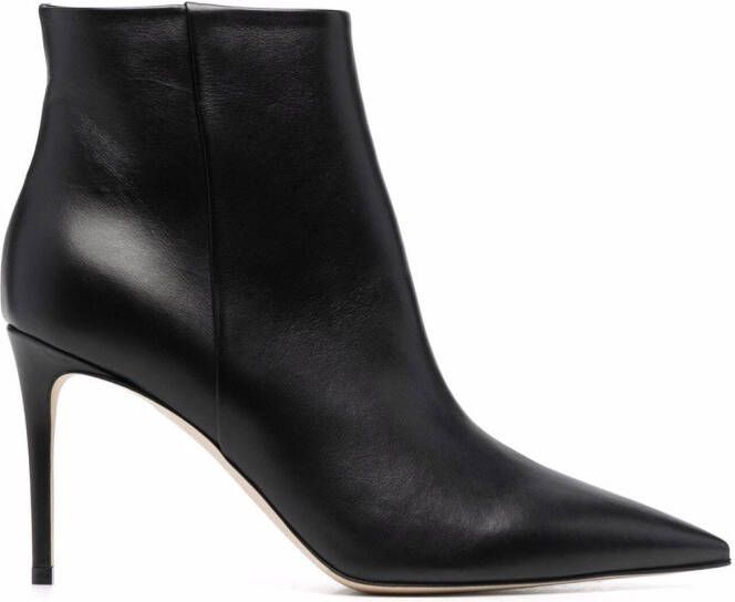 Scarosso x Brian Atwood Anya leather ankle boots Black