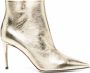 Scarosso x Brian Atwood Anya metallic-effect ankle boots Gold - Thumbnail 1