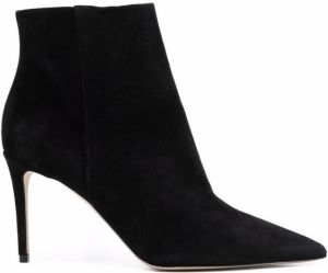 Scarosso x Brian Atwood Anya suede ankle boots Black
