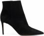 Scarosso x Brian Atwood Anya suede ankle boots Black - Thumbnail 1