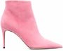 Scarosso x Brian Atwood Anya suede ankle boots Pink - Thumbnail 1