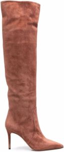 Scarosso x Brian Atwood Carra suede boots Pink