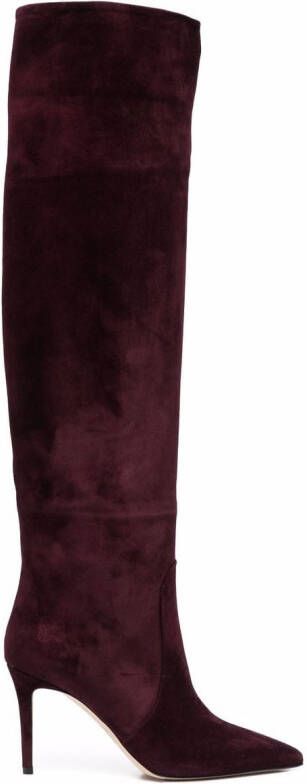 Scarosso x Brian Atwood Carra suede boots Red