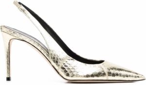 Scarosso x Brian Atwood Sutton slingback pumps Gold