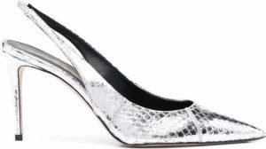 Scarosso x Brian Atwood Sutton slingback pumps Silver