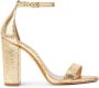 Schutz 110mm metallic-finish leather sandals Gold - Thumbnail 1