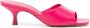 Schutz 70mm square-toe leather mules Pink - Thumbnail 1