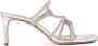 Schutz 78mm crystal-embellished leather sandals Silver - Thumbnail 1