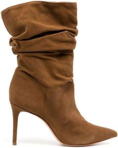 Schutz 90mm suede calf-length boots Brown