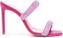 Schutz crystal-embellished leather sandals Pink - Thumbnail 1