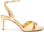 Schutz Hilda 80mm patent leather sandals Gold - Thumbnail 1
