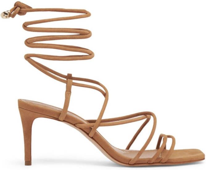 Schutz lace-up stiletto heels Brown