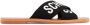Schutz logo-print flat leather slides Black - Thumbnail 1
