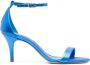 Schutz metallic-finish 85mm leather sandals Blue - Thumbnail 1