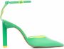 Schutz pointed leather pumps Green - Thumbnail 1