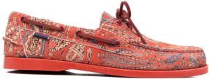 Sebago all-over paisley-print loafers Red