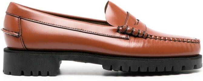 Sebago Dan leather penny loafers Brown