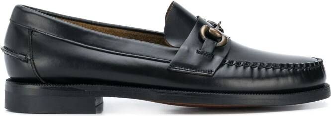 Sebago horse-bit embellished loafers Black