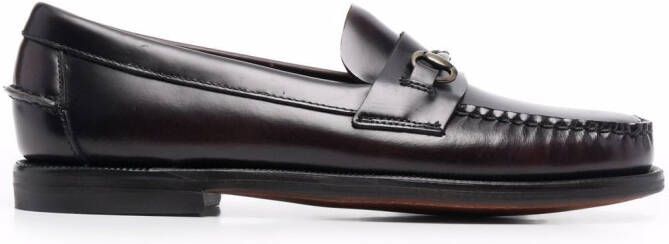 Sebago horsebit-detail leather loafers Red