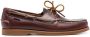 Sebago moc-stitching leather boat shoes Brown - Thumbnail 1