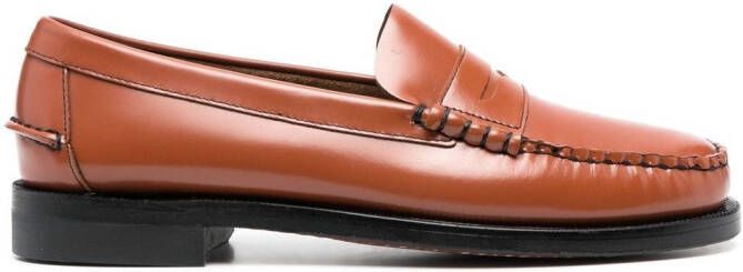 Sebago polished leather penny loafers Brown