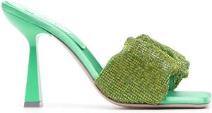Sebastian Milano 100mm leather sandals Green