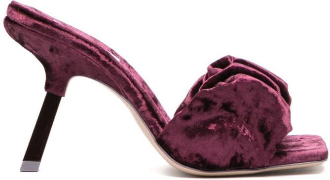 Sebastian Milano Cher 95mm velvet-effect mules Purple
