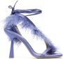 Sebastian Milano Marie A. 110mm feather-trim sandals Purple - Thumbnail 1