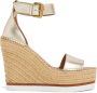 See by Chloé 105mm Glyn Espadrille Wedges Gold - Thumbnail 1