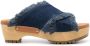 See by Chloé 60mm frayed denim sandals Blue - Thumbnail 1